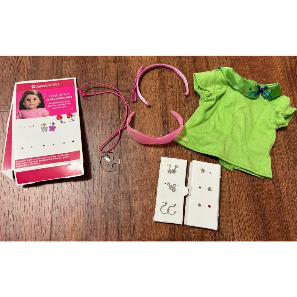 American Girl 18" Doll Retired 2013 School Days Shirt Plus Accessories - Picture 8 of 8